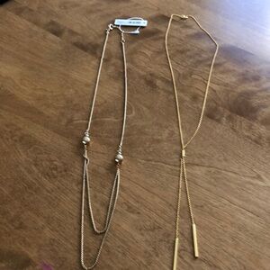 Gold Minimalist Bar Pendant Necklace